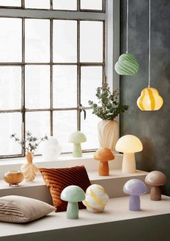 COZY LIVING Luminaires | Lampe Champignon H.23 Cm - Jaune