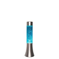 FISURA Luminaires | Mini Lava Lampe H.31 Cm - Paillettes Bleu