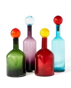 POLSPOTTEN Bouteilles, Carafes | Pols Potten Bouteille En Verre H.33 Cm - Rouge