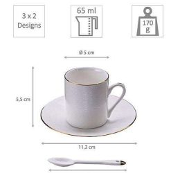 CNB TOKYO DESIGN Mugs & Tasses | Coffret 6 Tasses Expresso - Blanc Nippon