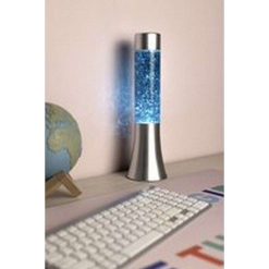 FISURA Luminaires | Mini Lava Lampe H.31 Cm - Paillettes Bleu