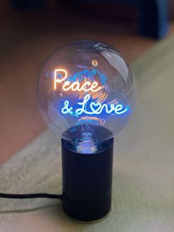 ELEMENTS LIGHTING Ampoules Message | Ampoule Peace & Love / H 17 Cm