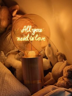 ELEMENTS LIGHTING Ampoules Message | Ampoule All You Need Is Love / H 17 Cm