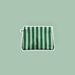 EJA Pochettes / Trousses | Trousse De Toilette Plate - Rayures Vertes