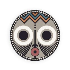 PODEVACHE Sets De Table | Set De Table 38 Cm - Masque Africain "Ohh"