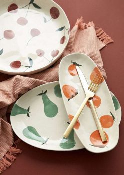 COZY LIVING Assiettes & Plats | Assiette Longue Motif Oranges