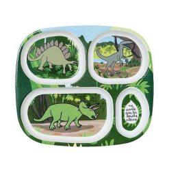 PETIT JOUR Vaisselle Enfant | Plateau 4 Compartiments - Dinosaures