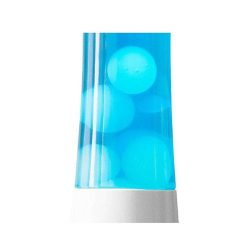 FISURA Luminaires | Lava Lampe H.40Cm - Bleu Base Blanche