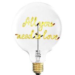 ELEMENTS LIGHTING Ampoules Message | Ampoule All You Need Is Love / H 17 Cm