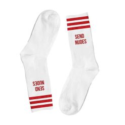 MOTHER SOCKER Homewear (Chaussettes, Chaussons...) | Chaussettes Send Nudes - Rouge