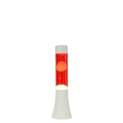 FISURA Luminaires | Mini Lava Lampe H.31 Cm - Rouge & Base Blanche