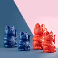 DONKEY PRODUCTS Vases / Petits Objects D Co | Mini Lucky Cat - Bleu Marine