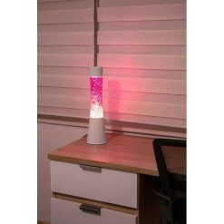 FISURA Luminaires | Lava Lampe H.40Cm - Paillettes C Urs Base Blanche