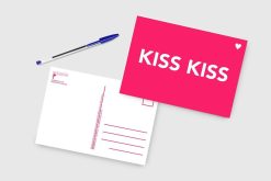 PIED DE POULE F Tes & Anniversaires | Carte A5 - Kiss Kiss