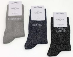 FÉLICIE AUSSI Homewear (Chaussettes, Chaussons...) | Chaussettes Paillettes - Casse Couille Noir 36/40