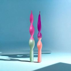 PINK STORIES Vases / Petits Objects D Co | Set De 2 Bougies Torsad Es Miami - Violet