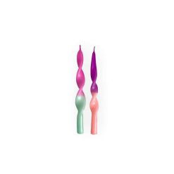 PINK STORIES Vases / Petits Objects D Co | Set De 2 Bougies Torsad Es Miami - Violet