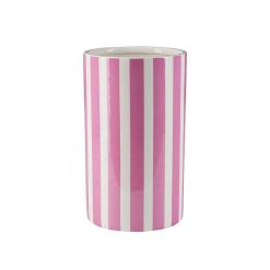 COZY LIVING Vases / Petits Objects D Co | Vase Stripes H.15 Cm - Rose