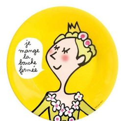 PETIT JOUR Vaisselle Enfant | Petit Jour Assiette Dessert Princesse - Bouche Ferm E