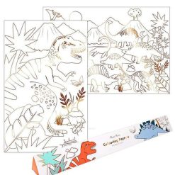 MERI MERI Jouets / Coloriages | Set De 2 Posters Colorier - Dinosaures