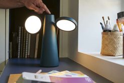 FERMOB Luminaires | Fermob Oto Lampe Poser Sans Fil H.27 Cm - Bleu Acapulco