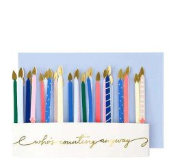 MERI MERI F Tes & Anniversaires | Carte Happy Birthday Bougies Concertina