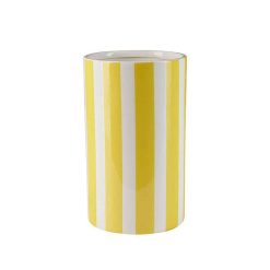 COZY LIVING Vases / Petits Objects D Co | Vase Stripes H.15 Cm - Jaune