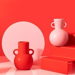 Sass & belle Vases / Petits Objects D Co | Vase Amphora - Rouge H 14 Cm