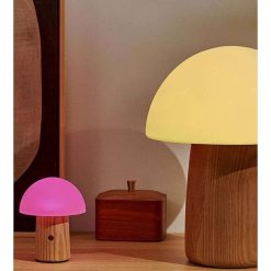 GINGKO Luminaires | Lampe Champignon Alice Blanche Mini - H 12.5 Cm