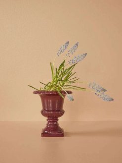 RICE Vases / Petits Objects D Co | Pot En Porcelaine H.20 Cm - Aubergine