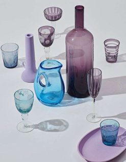 POLSPOTTEN Bouteilles, Carafes | Pols Potten Bouteille En Verre H.44 Cm - Bleu