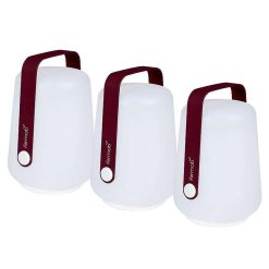 FERMOB Luminaires | Fermob Set De 3 Mini Lampes Rechargeables - Noir Cerise