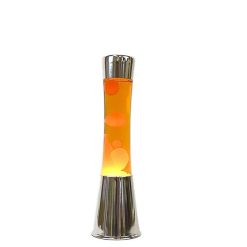 FISURA Luminaires | Lava Lampe H.40 Cm - Orange & Base Chrom E