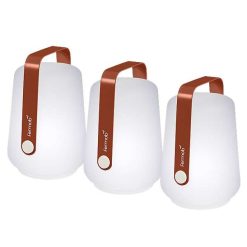 FERMOB Luminaires | Fermob Set De 3 Mini Lampes Rechargeables - Ocre Rouge