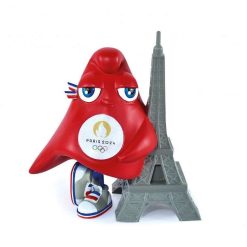 Doudou & Compagnie Peluches & Figurines | Figurine Mascotte Jeux Olympiques Paris 2024 - Tour Eiffel