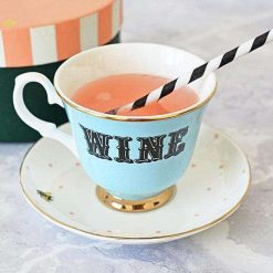 YVONNE ELLEN Mugs & Tasses | Tasse A The & Soucoupe Vintage - Wine