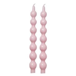 RICE Vases / Petits Objects D Co | Bougies Longues Perles Roses - Pack De 2