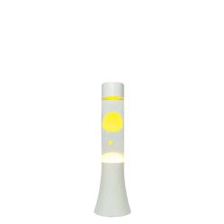 FISURA Luminaires | Mini Lava Lampe H.31 Cm - Jaune & Base Blanche