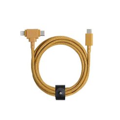 NATIVE UNION Accessoires High-Tech (Ordis, Tablettes, Smartphones....) | Native Union Cable Belt Duo Usb-C Et Lightning 1,5M - Kraft