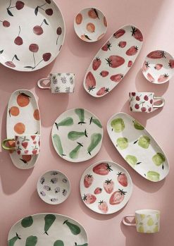 COZY LIVING Assiettes & Plats | Assiette Longue Motif Fraises