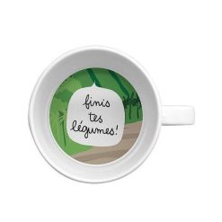 PETIT JOUR Vaisselle Enfant | Petit Jour Mug - Les Dinosaures "Finis Tes L Gumes"