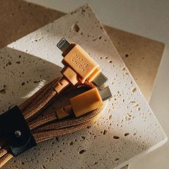 NATIVE UNION Accessoires High-Tech (Ordis, Tablettes, Smartphones....) | Native Union Cable Belt Duo Usb-C Et Lightning 1,5M - Kraft