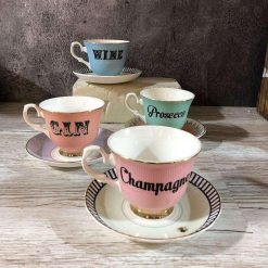 YVONNE ELLEN Mugs & Tasses | Tasse A The & Soucoupe Vintage - Wine