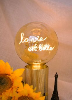 ELEMENTS LIGHTING Ampoules Message | Ampoule La Vie Est Belle / H 17 Cm