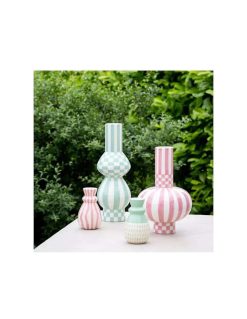 Que Rico Vases / Petits Objects D Co | Vase Gabriel - Squares & Stripes H. 32 Cm