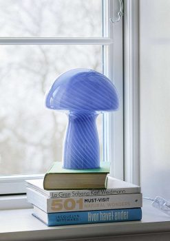 COZY LIVING Luminaires | Lampe Champignon H.23 Cm - Bleu